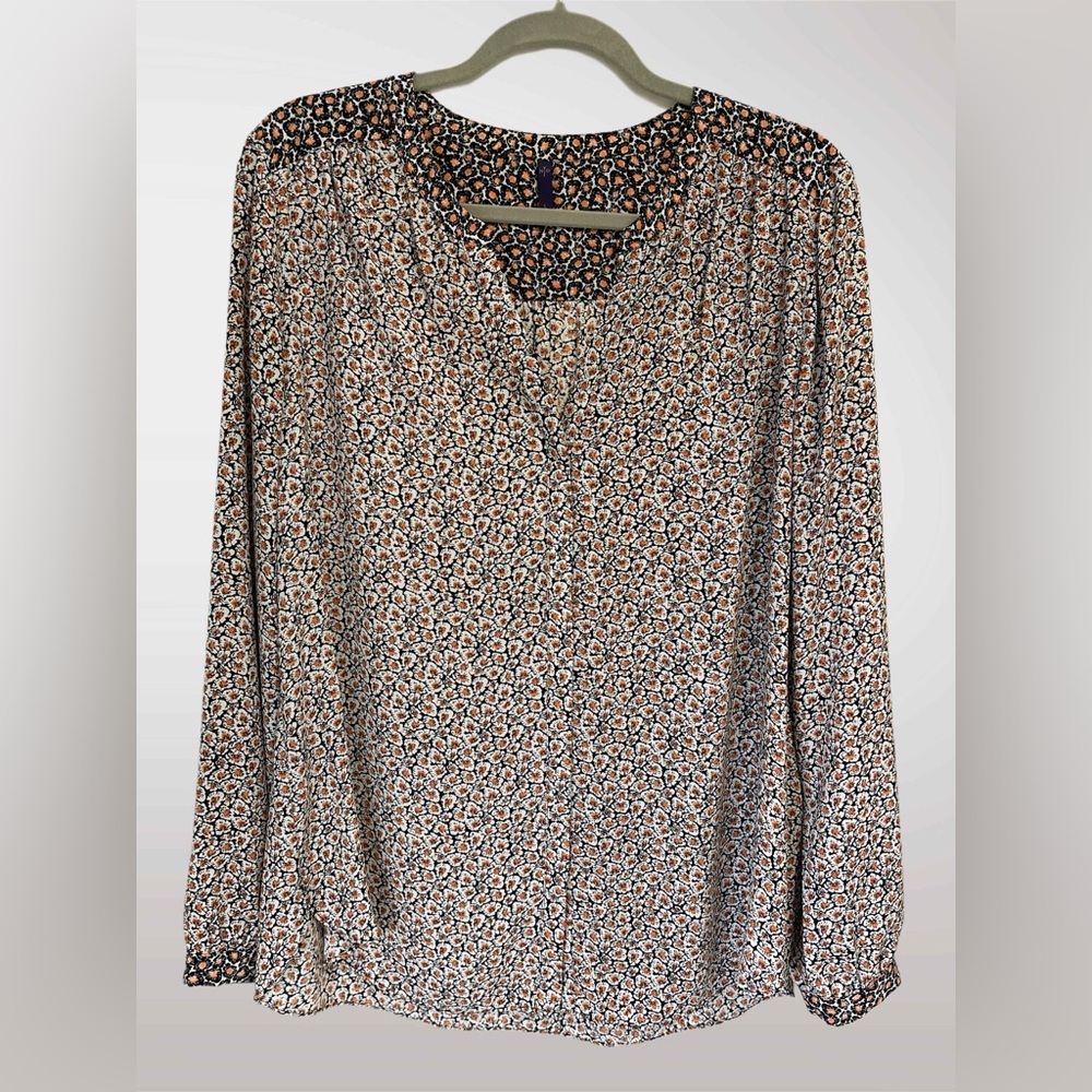 NYDJ Pintuck Blouse - Floral Pattern